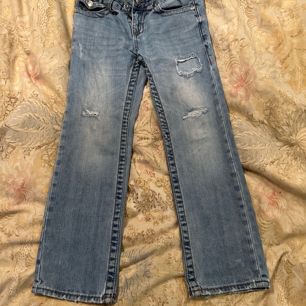 Boys Distressed True Religion Bootcut Jeans 7